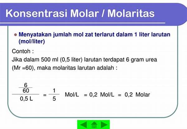 Konsentrasi Molar