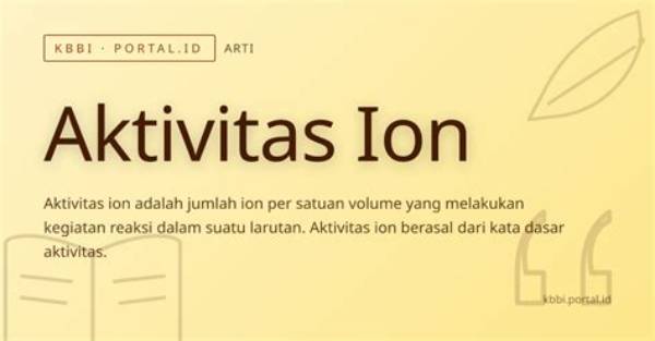 Aktivitas Ion